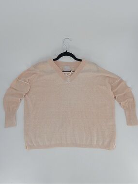 Whisper by Brodie Ivy ink V-Neck Women's Sweater size M NWT